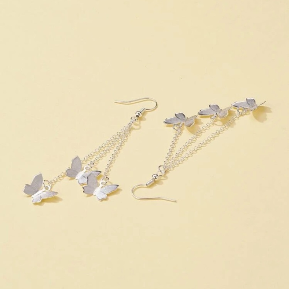 Butterfly drop earrings - Picture 4 of 4